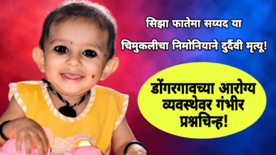 Photo of सिझा फातेमा सय्यद या चिमुकलीचा निमोनियाने दुर्दैवी मृत्यू! डोंगरगावच्या आरोग्य व्यवस्थेवर गंभीर प्रश्नचिन्ह!